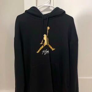 Black and Gold Jordan Fleece Hoodie